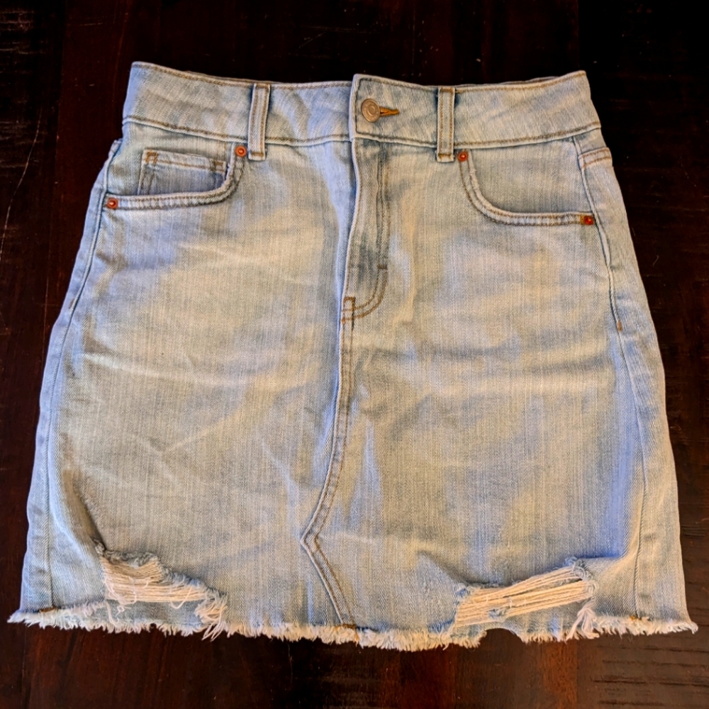 Denim mini skirt